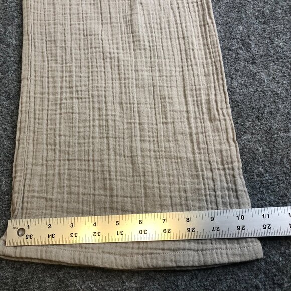 Lotus and Luna Pants Womens Medium Petite Beige Tan Gauze Comfort Lounge - Picture 9 of 12